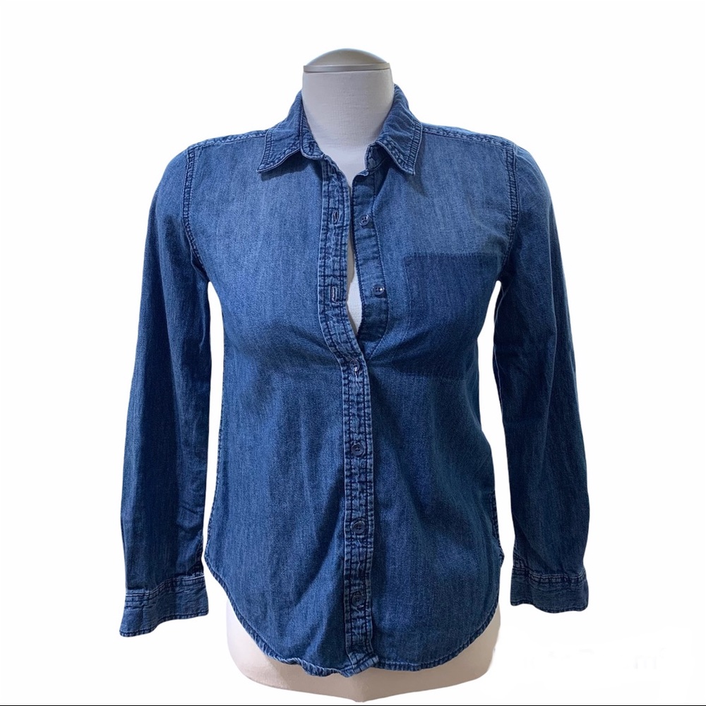 Joe Fresh Blue Denim Longs Sleeves Size XS